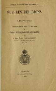Tapa de Sur les religions de la Lusitanie