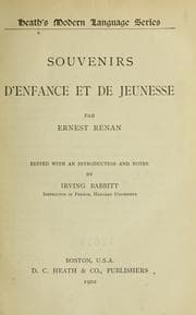 Tapa de Souvenirs d'enfance et de jeunesse