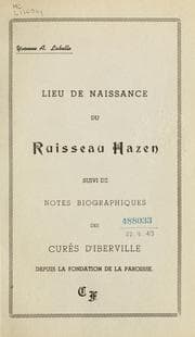 Tapa de Lieu de naissance du ruisseau Hazen