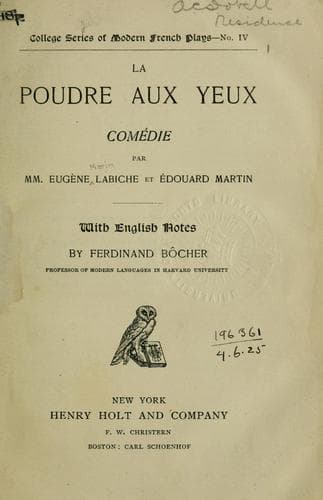 Tapa de La poudre aux yeux