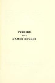 Tapa de Poèsies pour dames seules