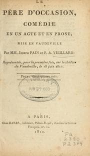 Tapa de Le père d'occasion, comédie en un acte et en prose, mise en vaudeville par Mm. Joseph Pain et P.A. Vieillard