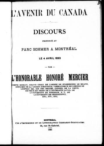 Tapa de L'avenir du Canada