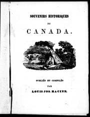 Tapa de Souvenirs historiques du Canada