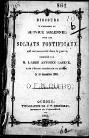 Tapa de Discours à l'occasion du service solennel pour les soldats pontificaux qui ont succombé dans la guerre