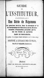 Tapa de Guide de l'instituteur