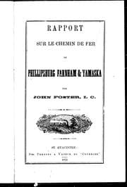 Tapa de Rapport sur le chemin de fer de Phillipsburg, Farnham & Yamaska