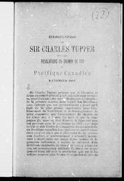 Tapa de Discours de Sir Charles Tupper sur les résolutions du chemin de fer de Pacifique Canadien