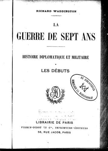 Tapa de La guerre de Sept ans