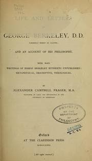 Tapa de Life and letters of George Berkeley, D.D.