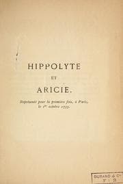 Tapa de Hippolyte et Aricie