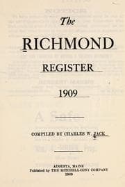 Tapa de The Richmond register, 1909