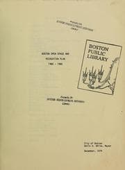 Tapa de Boston open space and recreation plan, 1980-1985