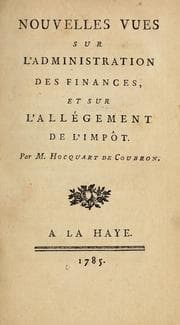 Tapa de Nouvelles vues sur l'administration des finances