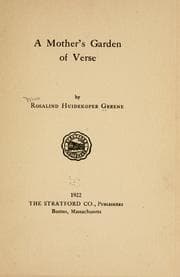 Tapa de A mother's garden of verse