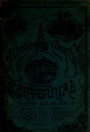 Tapa de Centennial history of Allegheny County