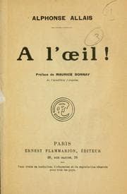 Tapa de A l'oeil!  Préf. de Maurice Donnay