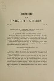 Tapa de Description of three new species of carangoid fishes from Formosa
