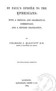 Tapa de St. Paul's epistle to the Ephesians