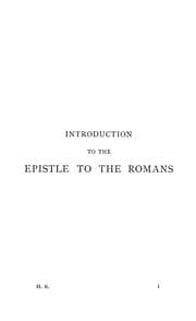 Tapa de Prolegomena to St. Paul's Epistles to the Romans and the Ephesians