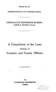 Tapa de A compilation of the laws relating to counties and county officers