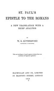 Tapa de St. Paul's epistle to the Romans