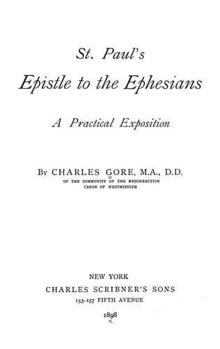 Tapa de St. Paul's Epistle to the Ephesians