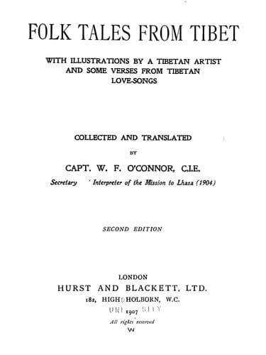 Tapa de Folk tales from Tibet