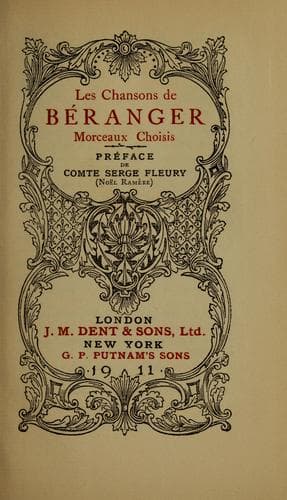 Tapa de Les Chansons de Béranger