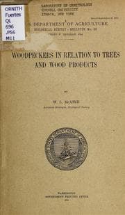 Tapa de Woodpeckers in relation to trees and wood products