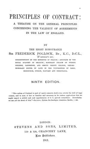Tapa de Principles of contract