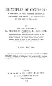 Tapa de Principles of contract