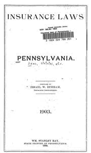Tapa de Insurance laws of Pennsylvania
