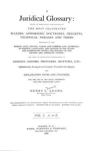 Tapa de A juridical glossary