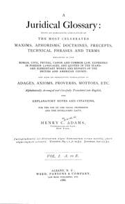 Tapa de A juridical glossary