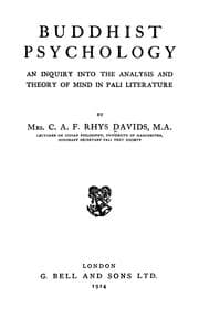 Tapa de Buddhist psychology