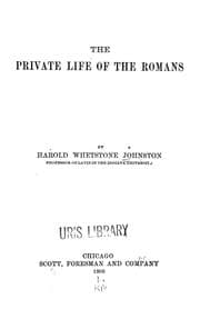 Tapa de The private life of the Romans