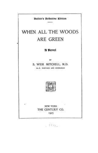 Tapa de When all the woods are green