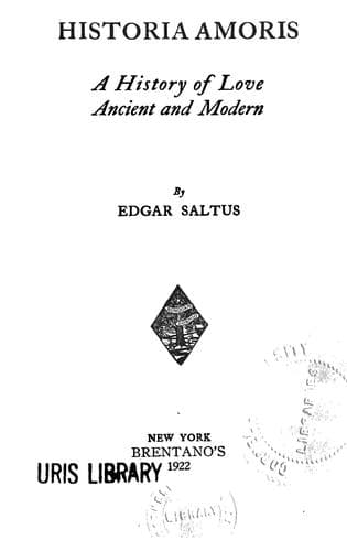 Tapa de Historia amoris