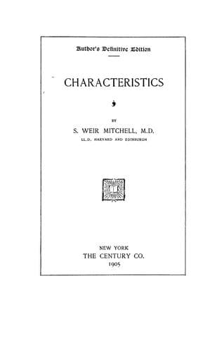 Tapa de Characteristics