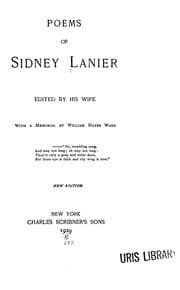 Tapa de Poems of Sidney Lanier