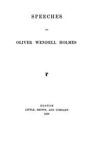 Tapa de Speeches by Oliver Wendell Holmes