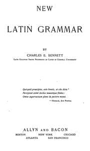 Tapa de New Latin grammar