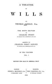 Tapa de A treatise on wills