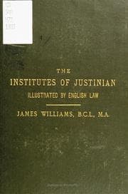 Tapa de The Institutes of Justinian illustrated by English law