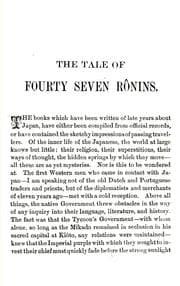 Tapa de The tale of forty seven Ronins