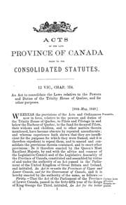 Tapa de Acts of the legislatures of the provinces now comprised in the Dominion and of Canada