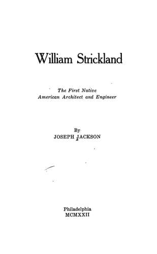 Tapa de William Strickland