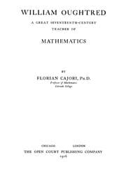 Tapa de William Oughtred, a great seventeenth-century teacher of mathematics