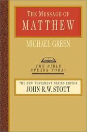 Tapa de The Message of Matthew